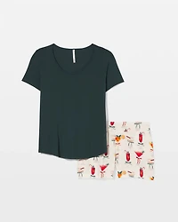 Packaged Short-Sleeve Short Pajama Set