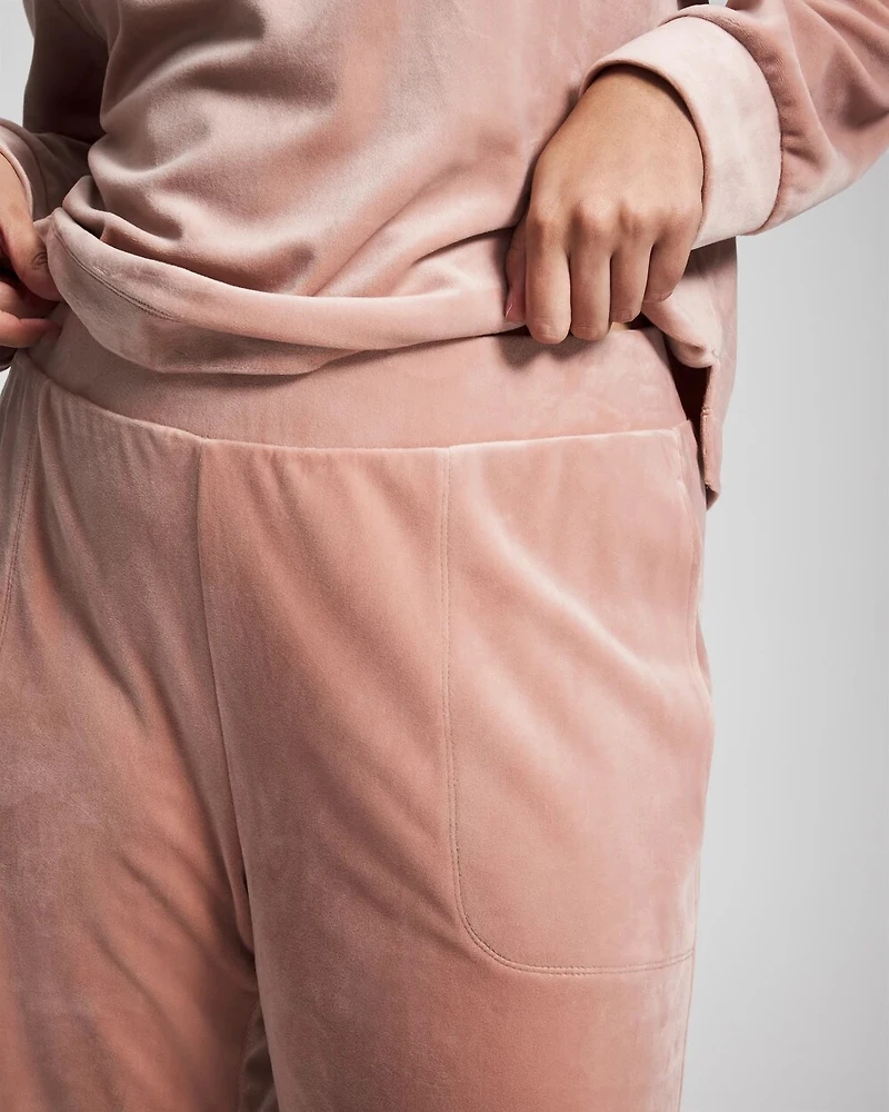 Velour Straight Leg Pants