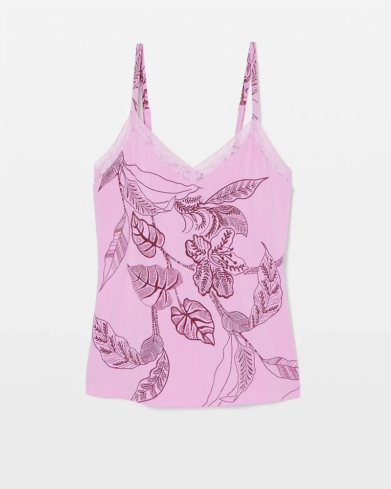 Lace Trim Pajama Cami