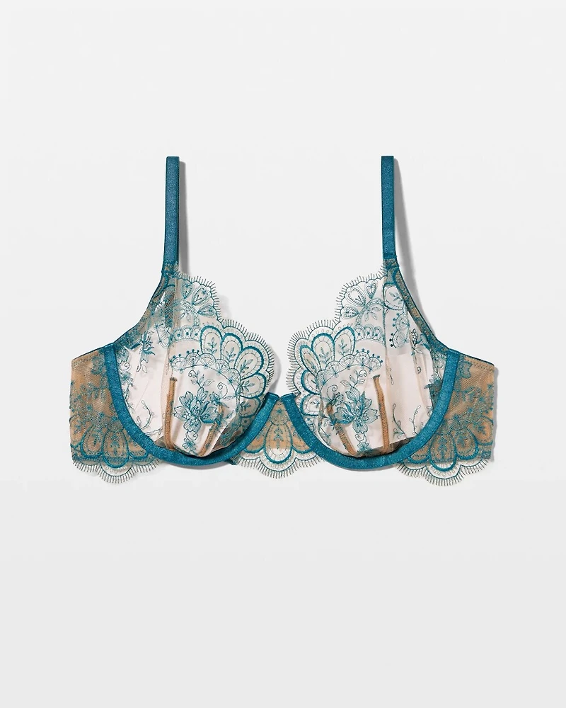 Tattoo Embroidered Perfect Coverage Bra