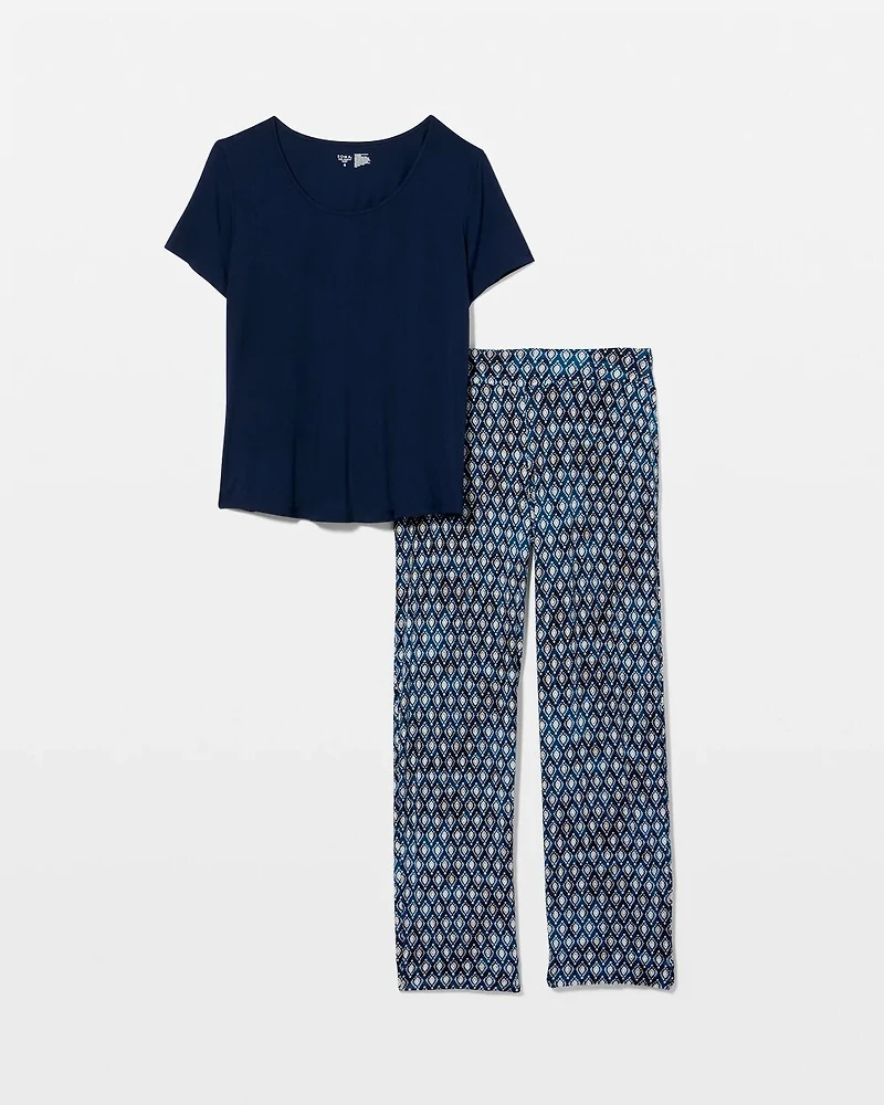 Packaged Short-Sleeve Pant Pajama Set