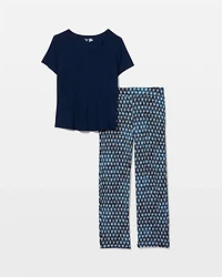 Packaged Short-Sleeve Pant Pajama Set