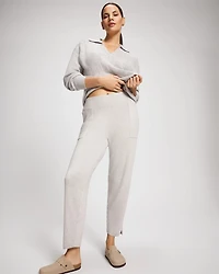 Recycled Yarn Straight Leg Ankle Pant