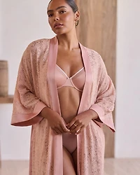 Allover Lace Kimono Robe