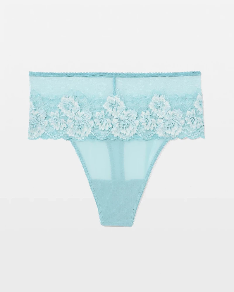 Romantic Lace High-Waist Thong Panty