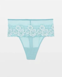 Romantic Lace High-Waist Thong Panty