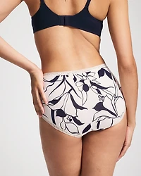 Cotton Brief Panty with Lace Trim