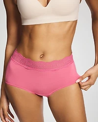 Modern Brief Panty with Crochet Lace