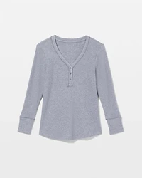 Long-Sleeve Pajama Henley
