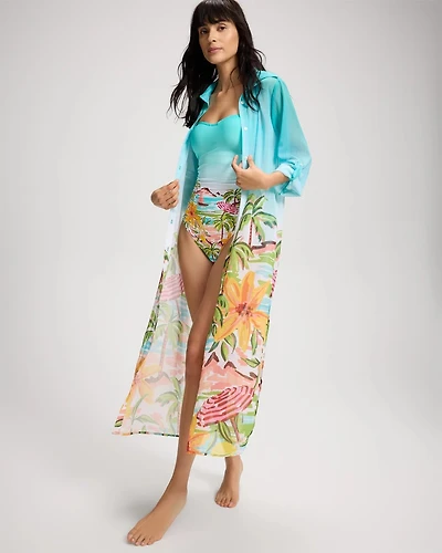 Ciao Capri Chiffon Swim Cover Up Shirt