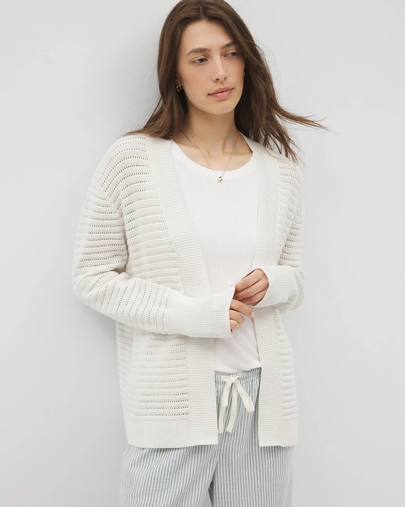 Cotton Open Stitch Cardigan