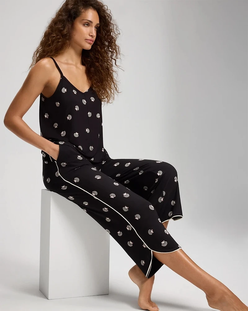 Piped Crop Pajama Pants