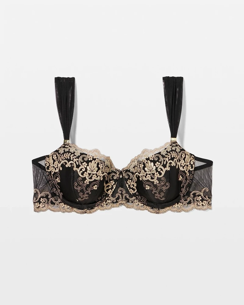 Venice Lace Embroidered Balconette Bra