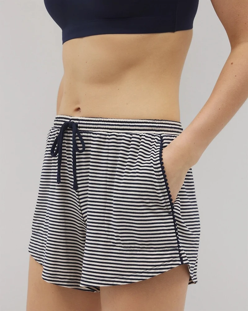 Pom Trim Pajama Short