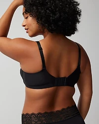 Plunge Unlined Bra with Lace Trim