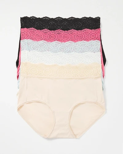 Crochet Lace Brief Panty Pack