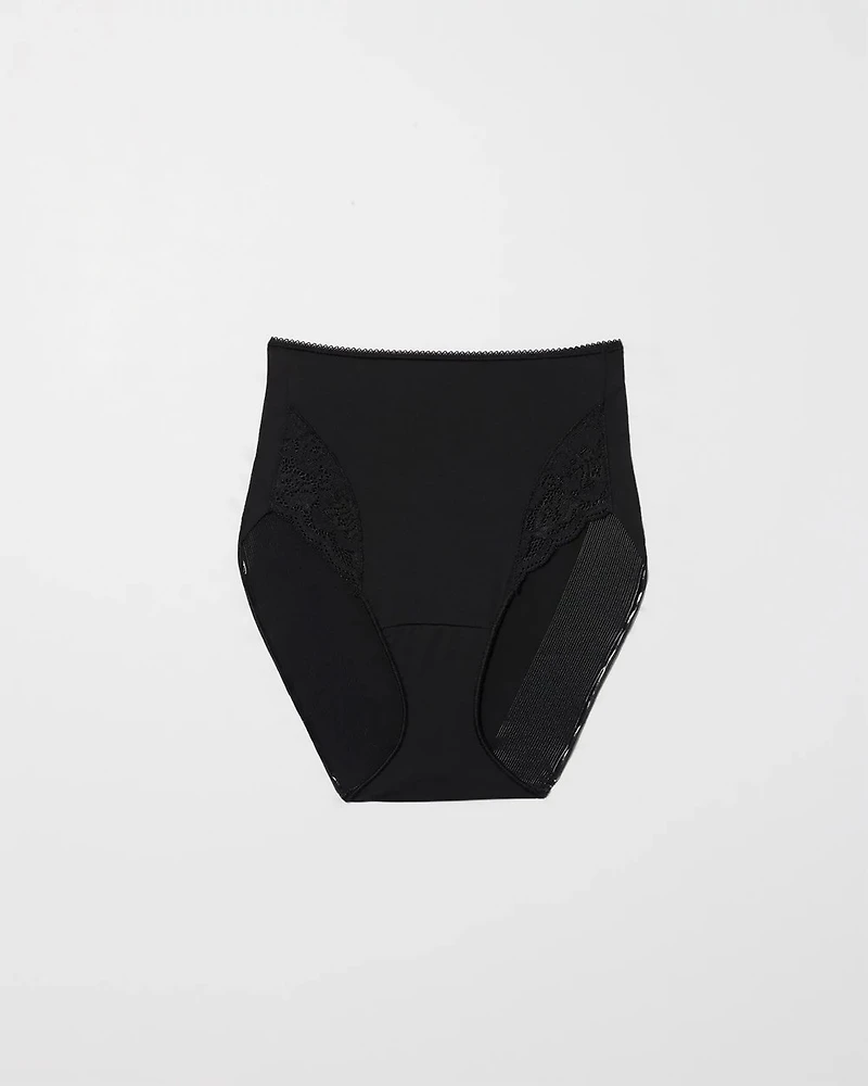 High-Waist Brief Panty with Lace