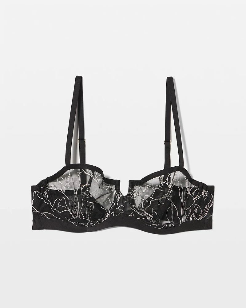 Embroidered Unlined Balconette