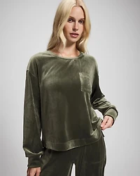 Velour Crewneck Sweatshirt