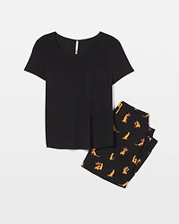 Short-Sleeve + Cropped Pants Pajama Set