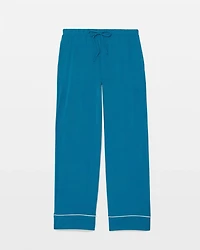 Solid Piped Pajama Pants