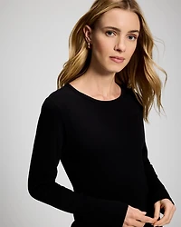 Cotton-Blend Long Sleeve Tee