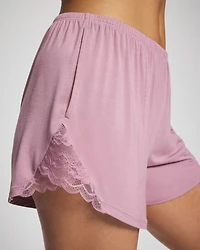 Lace Trim Pajama Short