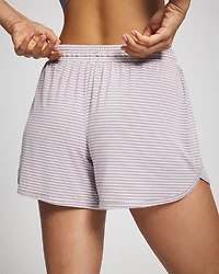 Curved Hem Pajama Shorts