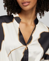 Drop Shoulder Button-Up Pajama Top