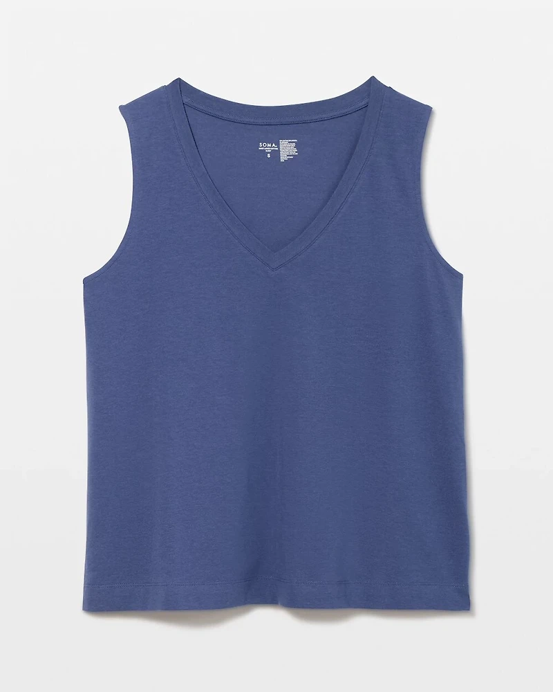 Scoop Neck Relaxed Fit Pajama Tank
