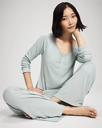 Pointelle Wide Leg Pajama Pant