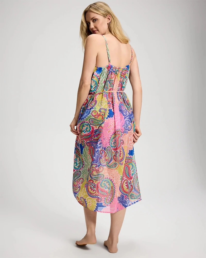 Bleu Rod Beattie La Vida Bohemia Shirred Swim Cover-Up Dress