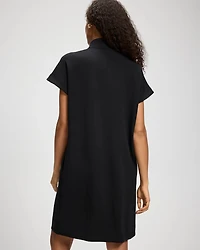 Modern Modal Quarter-Zip Short Sleeve Lounge Dress