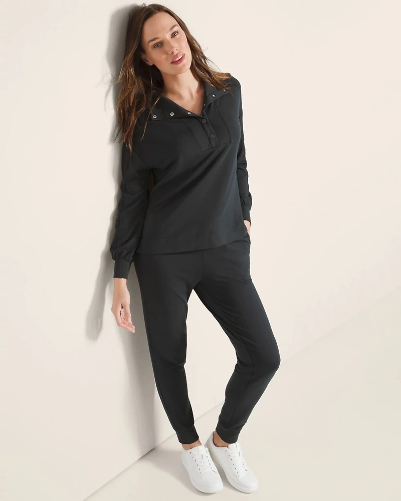 Ultra Soft Fleece Quarter-Snap Sweatshirt