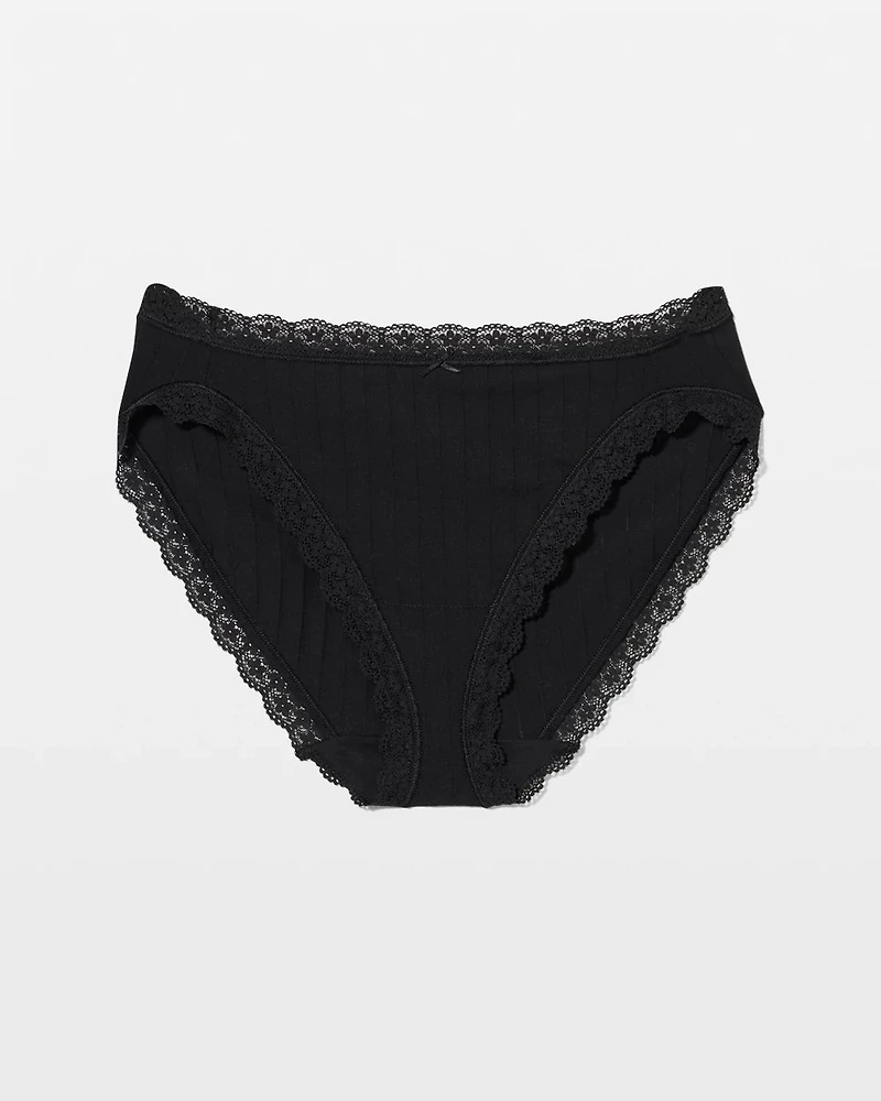 Cotton Rib High-Leg Panty