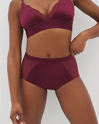 High-Waist Brief Panty with Lace