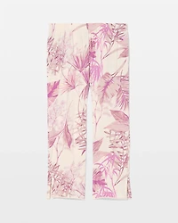 Relaxed Pom Trim Crop Pajama Pants