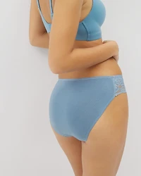 Cotton Blend Hipster Panty with Lace