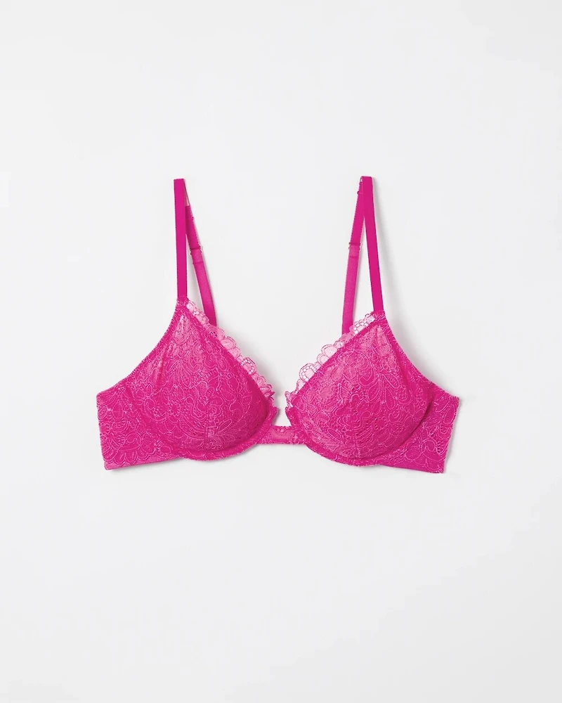 Soma Plunge Unlined Bra with Lace