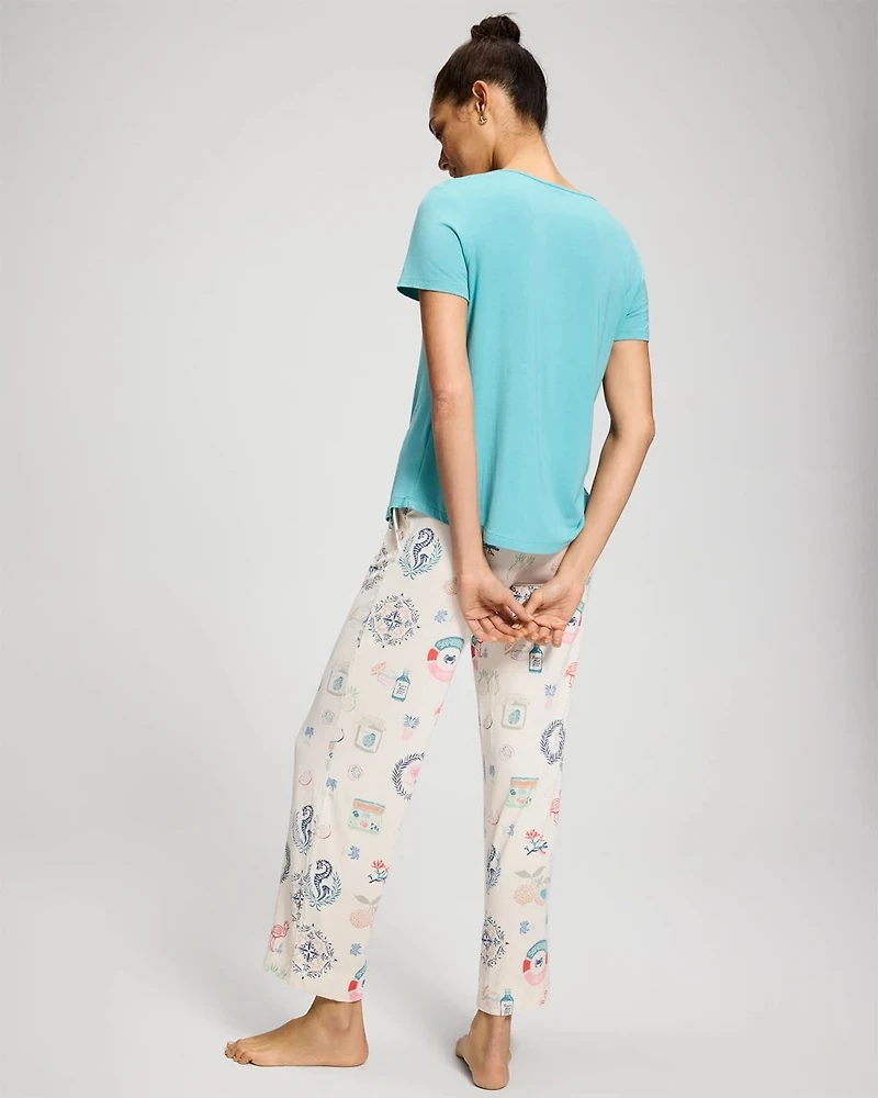 Packaged Short-Sleeve Pant Pajama Set