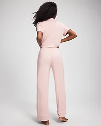 Solid Piped Pajama Pant