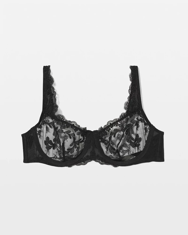 Sensuous Embroidery Balconette Bra