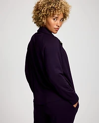 Ultra Soft Jersey Funnel Neck Zip Jacket
