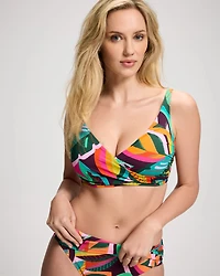 Bleu Rod Beattie Wild and Free Banded Wrap Bikini Swim Top