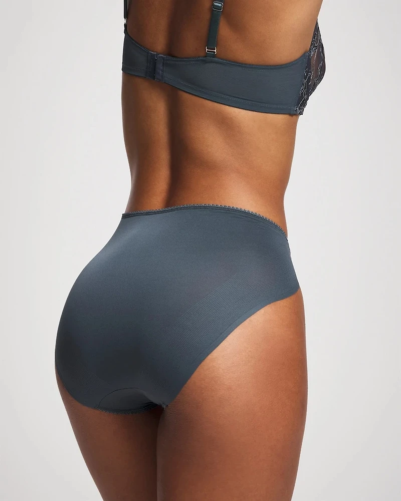 High-Leg Brief Panty with Sensuous Lace