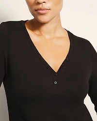 Long-Sleeve Pajama Henley