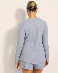 Long-Sleeve Pajama Henley