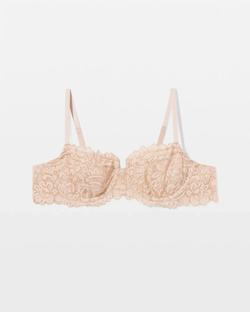 Unlined Lace Balconette Bra