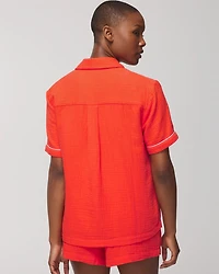 Short-Sleeve Pajama Top