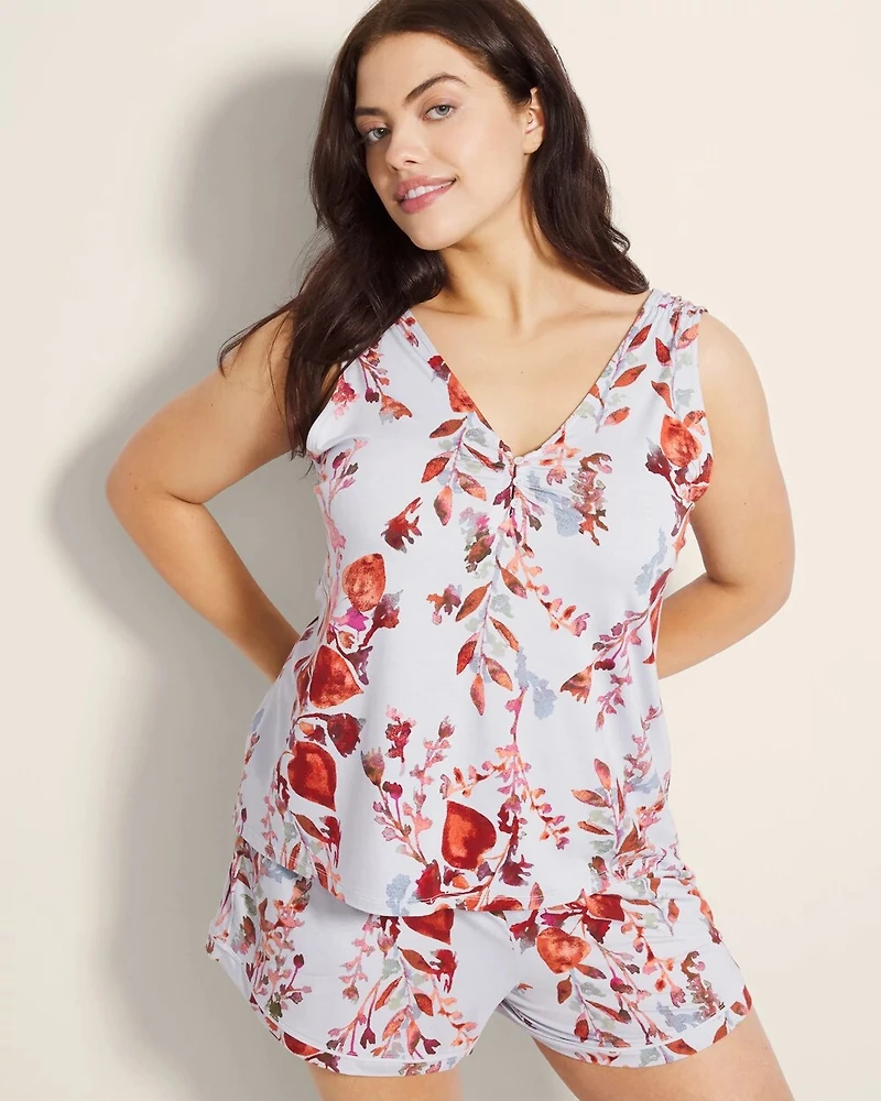 Button-Front Pajama Tank